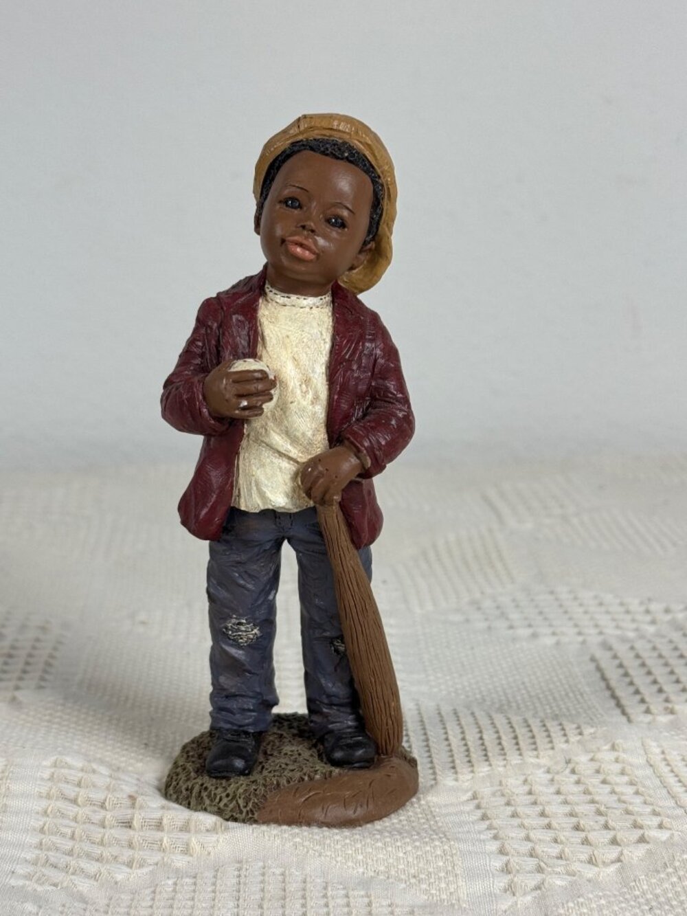 All Gods Children Martha Holcombe Root Figurine Of Young Boy Baseball William 39